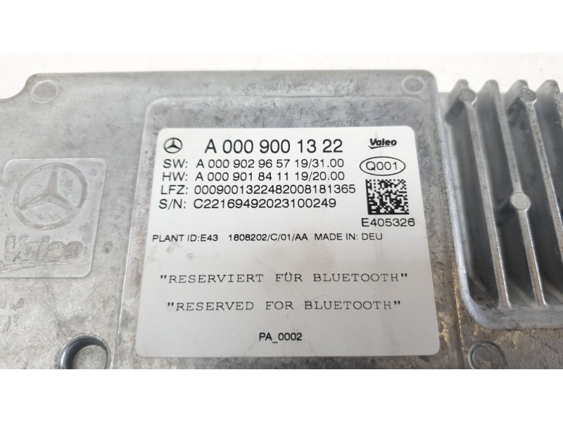 Recambio de modulo electronico para mercedes-benz clase c (w205) lim. c 200 (205.077) referencia OEM IAM A0009001322  