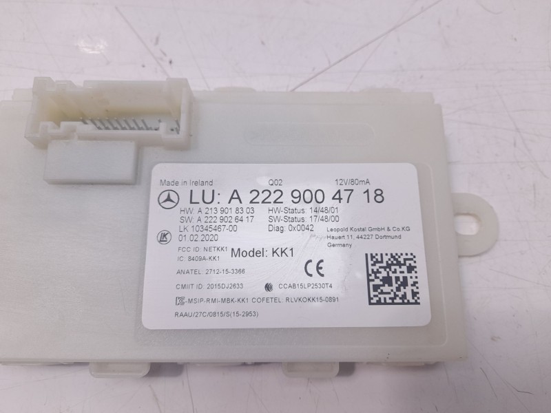 Recambio de modulo electronico para mercedes-benz clase c (w205) lim. c 200 (205.077) referencia OEM IAM A2229004718 2712153366 