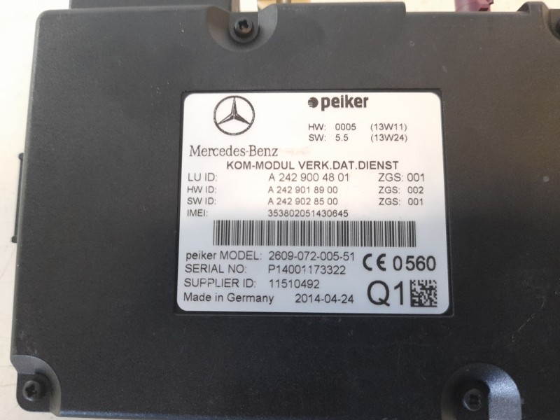 Recambio de modulo electronico para mercedes-benz clase s (w222) lim. 3.0 cdi cat referencia OEM IAM 2429004801  