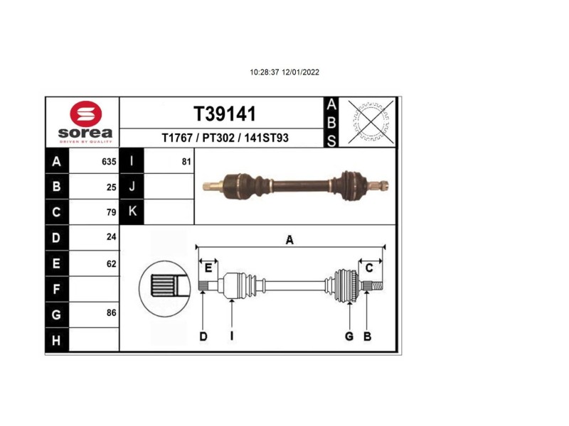 Recambio de transmision delantera izquierda para peugeot 208 1.6 blue-hdi fap referencia OEM IAM 9656135280 T39141 P1504