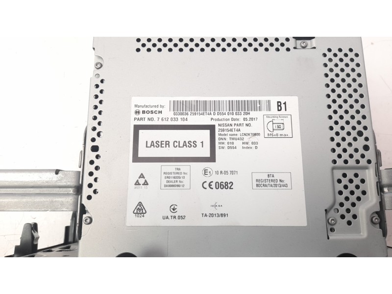 Recambio de sistema navegacion gps para nissan qashqai (j11) 1.2 16v cat referencia OEM IAM 259154ET4A  