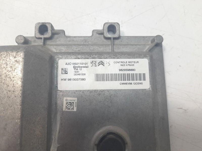 Recambio de centralita motor uce para citroën c3 1.2 12v e-thp referencia OEM IAM 9829598880 A2C1892110101 