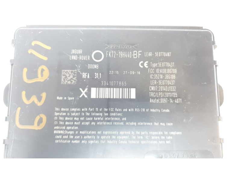 Recambio de modulo electronico para land rover discovery sport pure referencia OEM IAM FK7219H440BF  