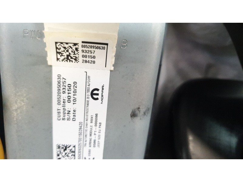 Recambio de kit airbag para jeep renegade limited 4x4 referencia OEM IAM 735612248  