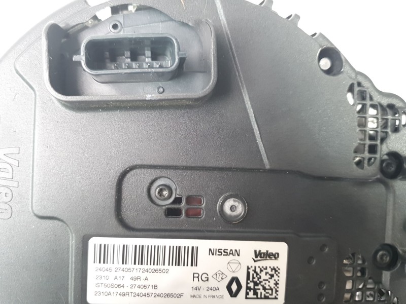 Recambio de alternador para renault captur ii techno referencia OEM IAM 2310A1749R ASF720151 