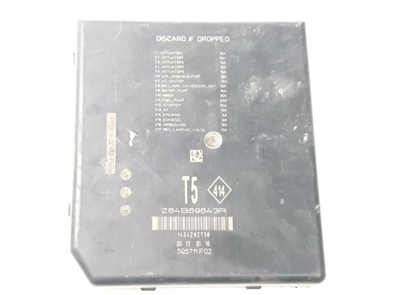 Recambio de caja reles / fusibles para renault kadjar 1.5 dci diesel fap energy referencia OEM IAM 284B69643R  