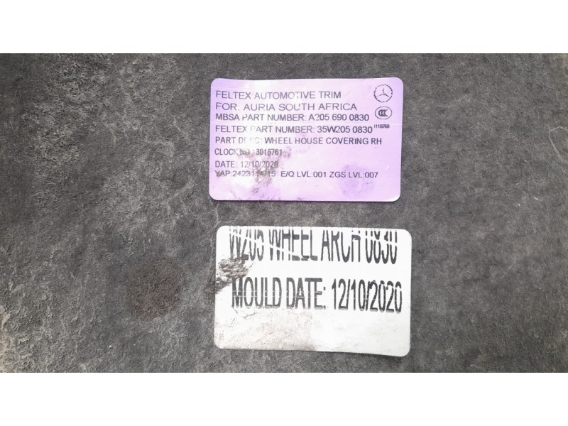 Recambio de paso rueda trasero derecho para mercedes-benz clase c (w205) lim. c 200 (205.077) referencia OEM IAM A2056900830  