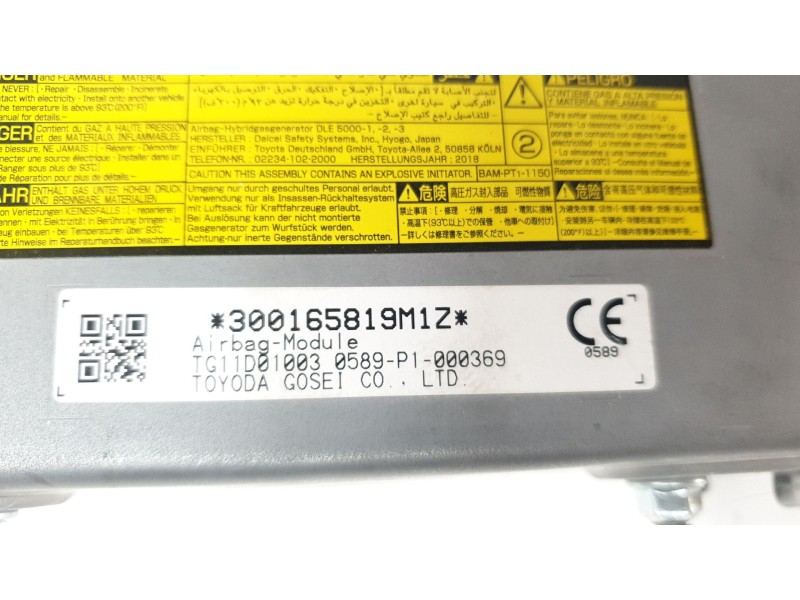 Recambio de airbag de rodillas para lexus xe2 is300h referencia OEM IAM TG11D01003 0589P1000369 