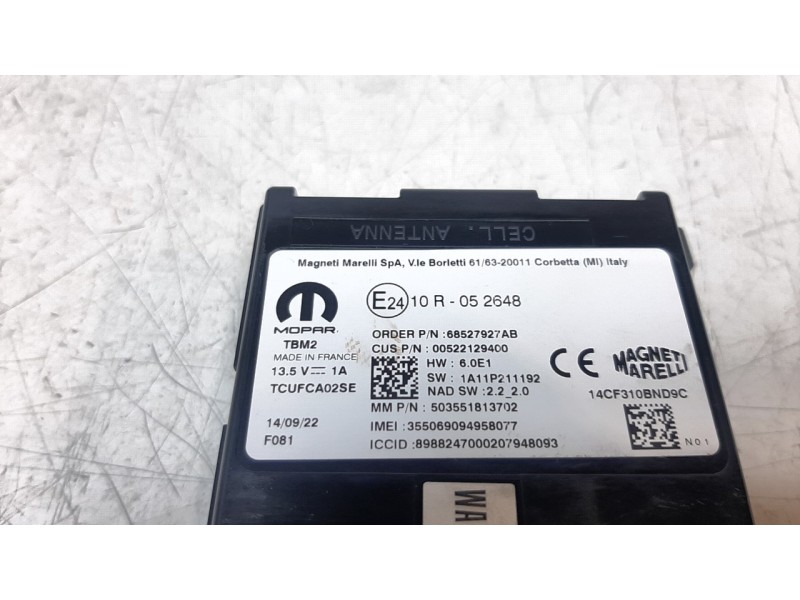 Recambio de modulo electronico para jeep compass ii 1.6 m-jet cat referencia OEM IAM 52212940  