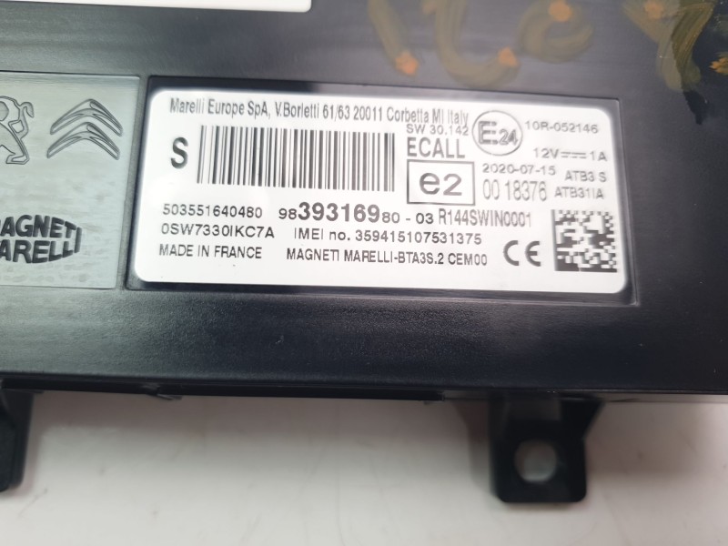 Recambio de modulo electronico para opel grandland x 120 aniversario referencia OEM IAM 9839316980  