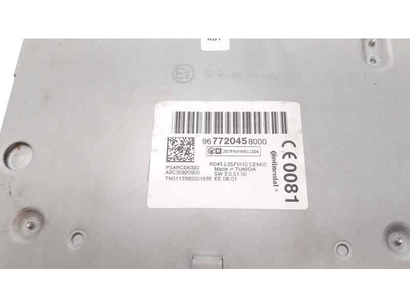Recambio de sistema audio / radio cd para peugeot 308 access referencia OEM IAM 9677204580 96781478ZD 