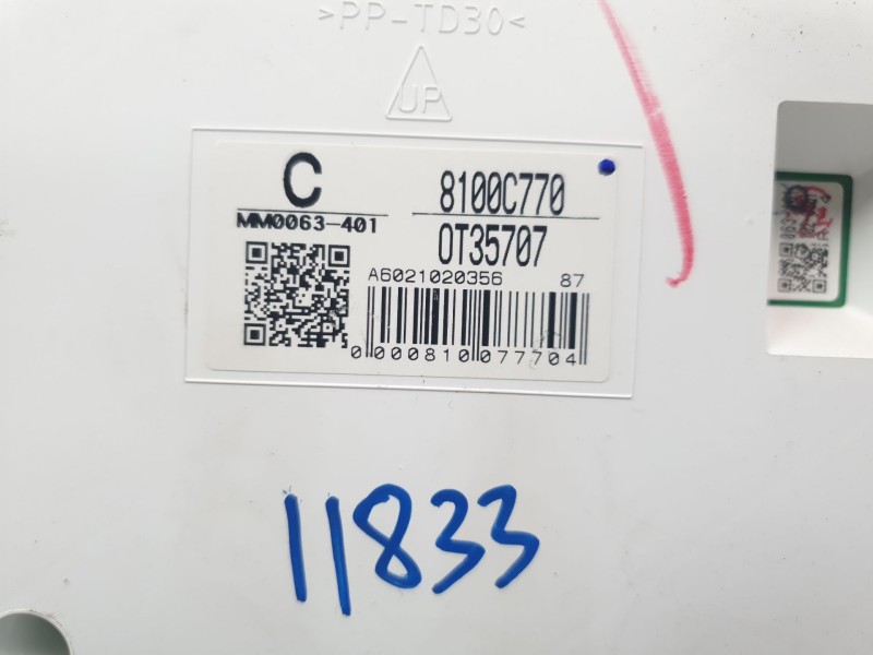 Recambio de cuadro instrumentos para mitsubishi l 200 (kl0/kj0) basis doppelkabine 4wd referencia OEM IAM 8100C770  