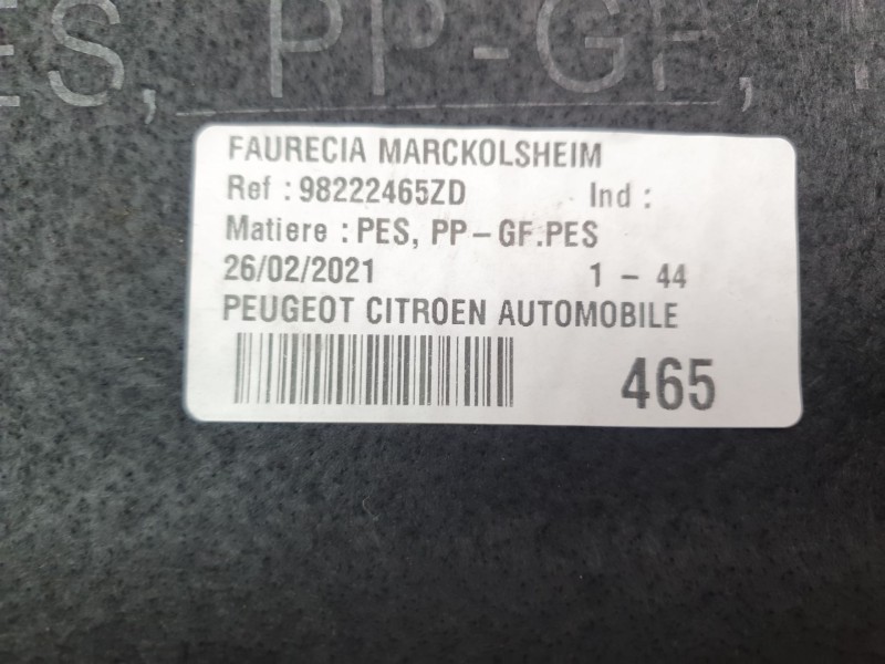 Recambio de bandeja trasera para peugeot 308 ii (lb_, lp_, lw_, lh_, l3_) 1.2 thp 110 referencia OEM IAM 98222465ZD  