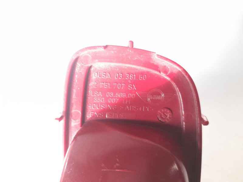 Recambio de faro antiniebla trasero izquierdo para mini mini (f56) cooper se / electric referencia OEM IAM 63247350007 2751707SX