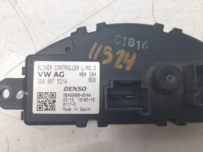 Recambio de resistencia calefaccion para volkswagen passat lim. (3g2) 1.8 tsi referencia OEM IAM 3Q0907521A  
