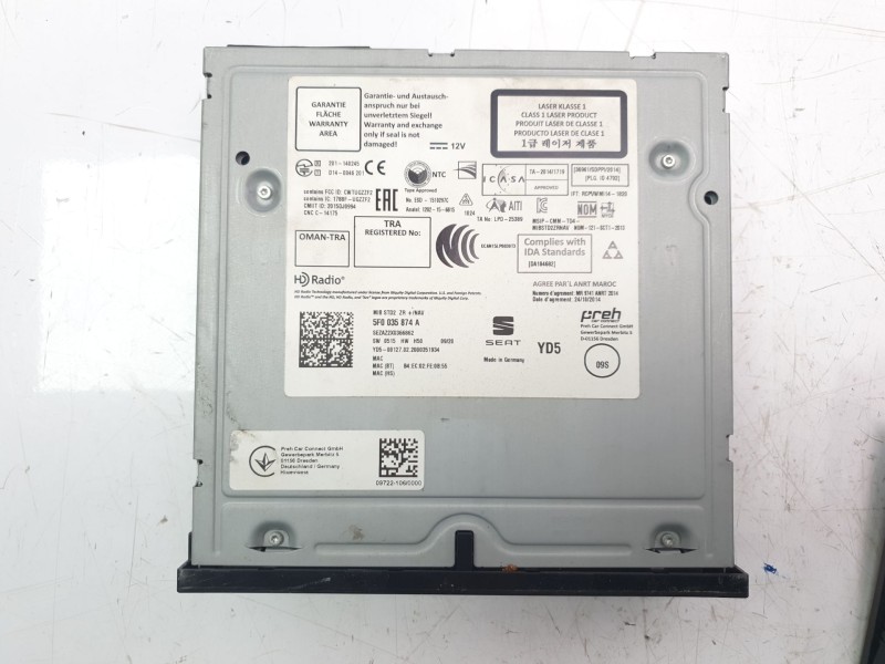 Recambio de pantalla multifuncion para seat arona (kj7, kjp) 1.6 tdi referencia OEM IAM 6F0858069  