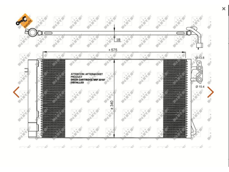 Recambio de condensador / radiador aire acondicionado para bmw serie 3 coupe (e92) 2.0 turbodiesel cat referencia OEM IAM 922902