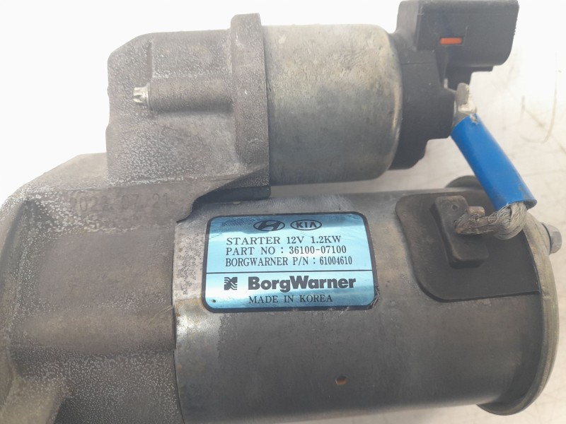 Recambio de motor arranque para kia stonic (yb) 1.2 cvvt referencia OEM IAM 3610003BB6 ARF380123MD ARF060123HQ