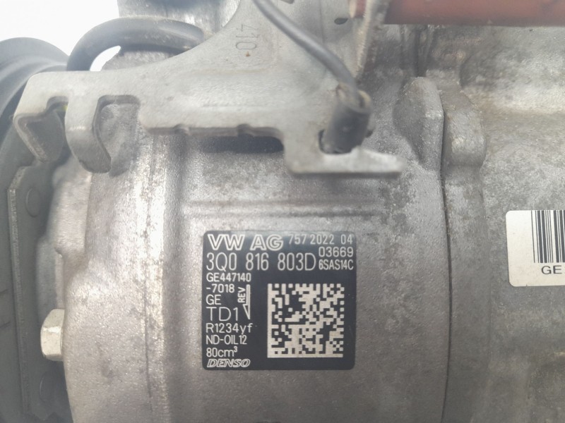 Recambio de compresor aire acondicionado para seat arona xcellence referencia OEM IAM 3Q0816803D  CAF260137 / 320197