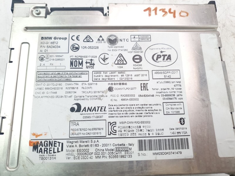 Recambio de sistema audio / radio cd para mini f56 1.5 12v referencia OEM IAM 5A04034  