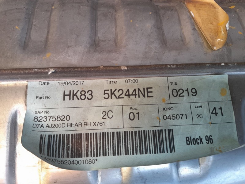 Recambio de tubo escape trasero para jaguar f-pace (x761) 2.0 sd4 awd referencia OEM IAM HK835K244NE HK835K243ND HK835K243ND