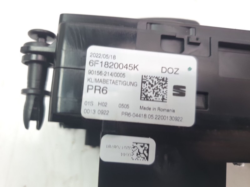 Recambio de mando calefaccion / aire acondicionado para seat arona xcellence referencia OEM IAM 6F1820045K  