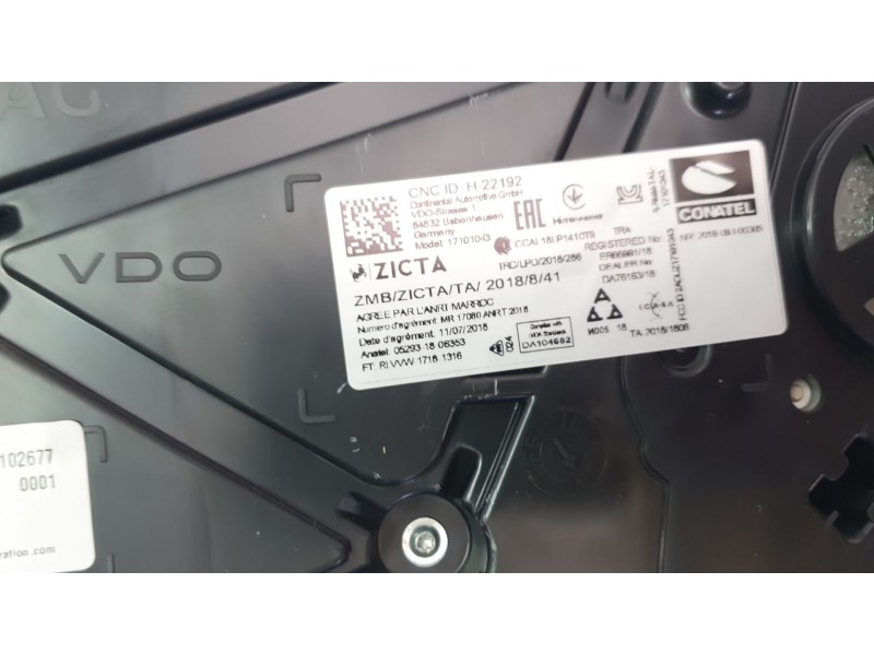 Recambio de cuadro instrumentos para volkswagen polo advance referencia OEM IAM 2G0920740F  