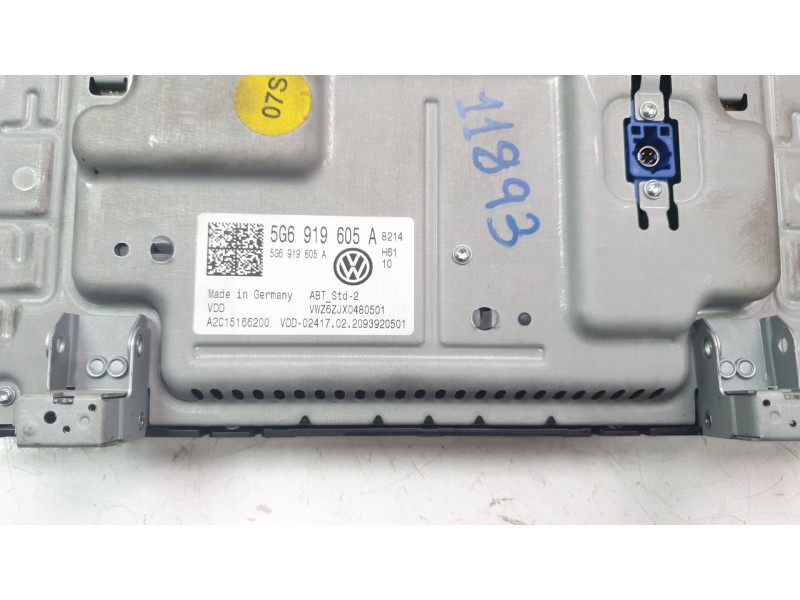 Recambio de pantalla multifuncion para volkswagen polo advance referencia OEM IAM 5G6919605A  