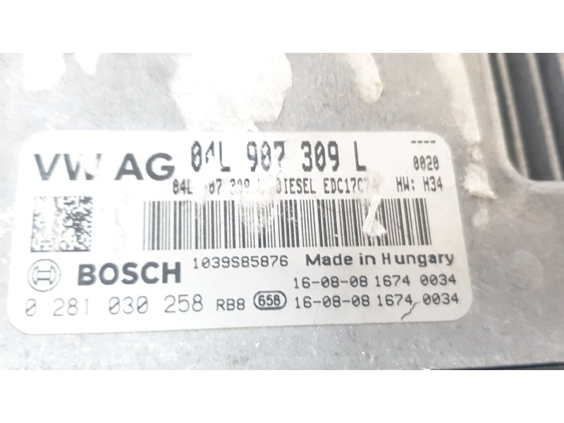 Recambio de centralita motor uce para audi a4 avant (8w5) básico referencia OEM IAM 04L907309L  