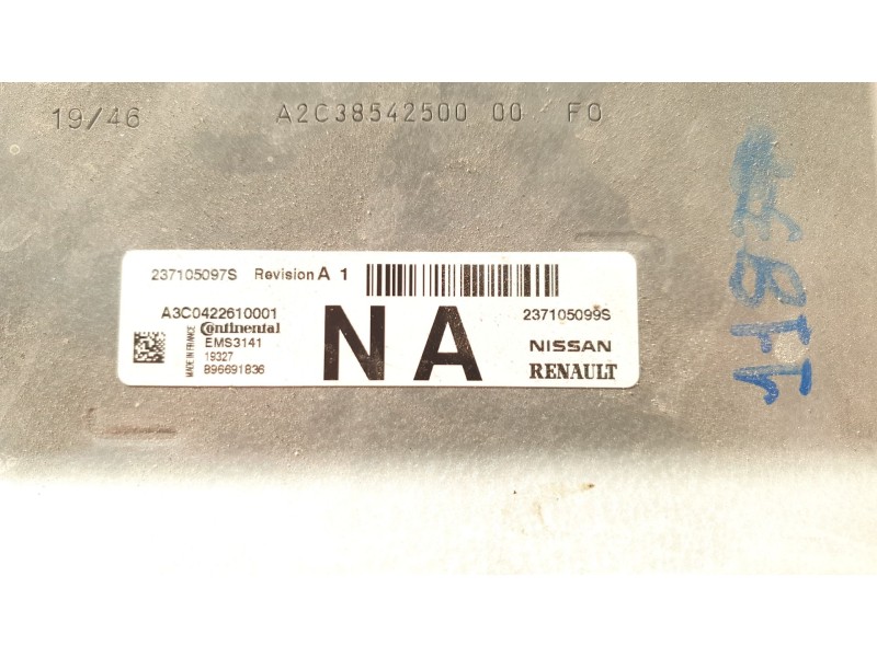 Recambio de centralita motor uce para renault clio v business edition referencia OEM IAM 237105097S  