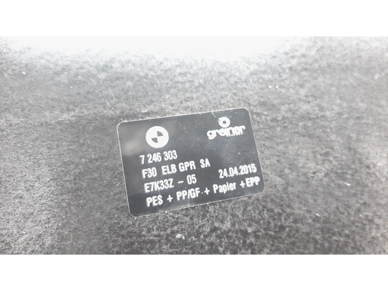 Recambio de bandeja trasera para bmw serie 3 lim. (f30) 318d referencia OEM IAM 7246303  