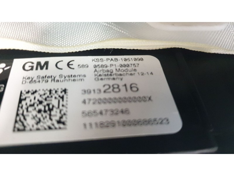 Recambio de kit airbag para opel astra k lim. 5türig dynamic referencia OEM IAM 39085189 39177112 