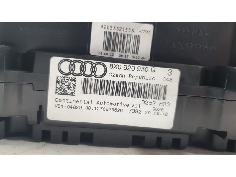 Recambio de cuadro instrumentos para audi a1 (8x) ambition referencia OEM IAM 8X0920930G  