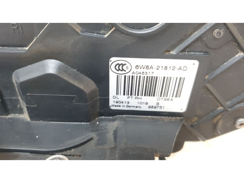 Recambio de cerradura puerta delantera derecha para land rover evoque hse dynamic referencia OEM IAM 6W8A21812AD  