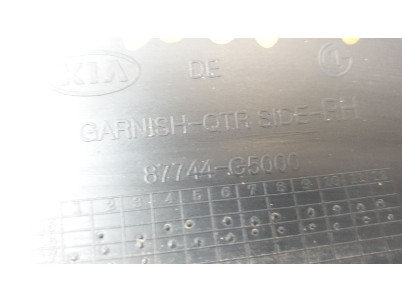 Recambio de aletin trasero derecho para kia niro business referencia OEM IAM 87744G5000  