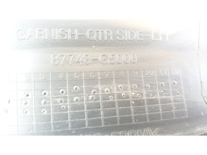 Recambio de aletin trasero izquierdo para kia niro business referencia OEM IAM 87743G5000  