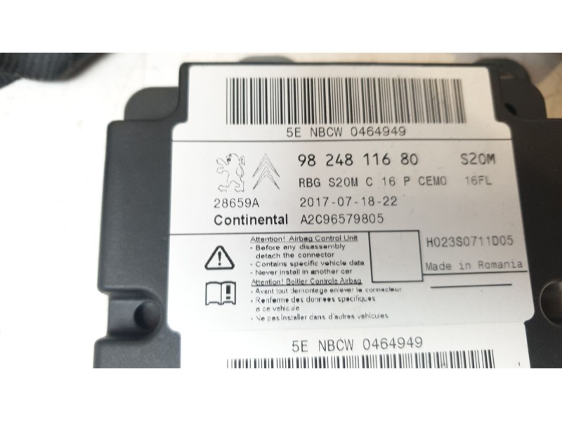 Recambio de kit airbag para peugeot 3008 allure pack referencia OEM IAM 98230181ZD  