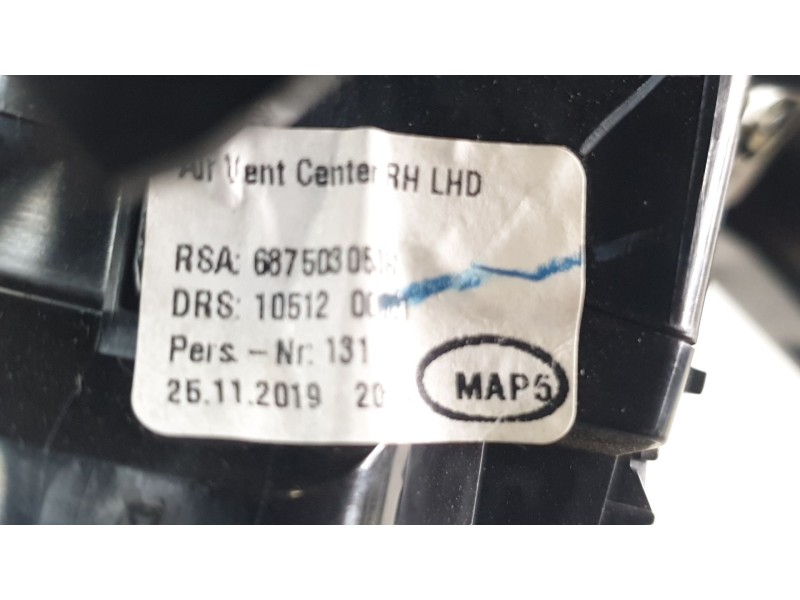 Recambio de aireador central para renault clio v business edition referencia OEM IAM 687503053R  