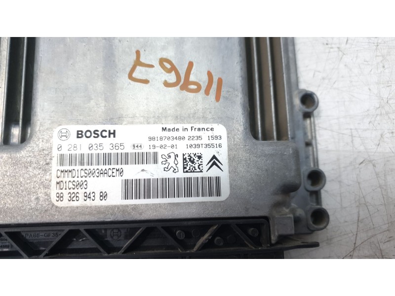 Recambio de centralita motor uce para citroën c4 cactus origins referencia OEM IAM 9818703480 0281035365 