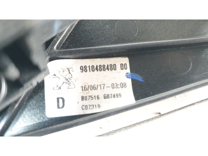 Recambio de elevalunas trasero derecho para peugeot 3008 allure pack referencia OEM IAM 9810488480  