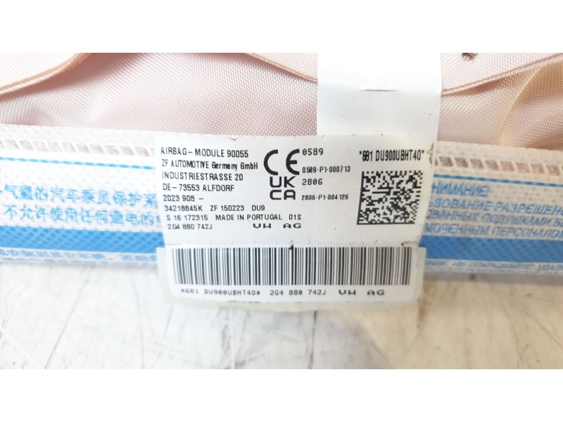 Recambio de airbag cortina delantero derecho para volkswagen polo vi (ae1) life referencia OEM IAM 2G4880742H  