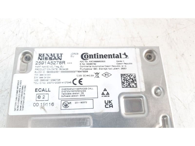 Recambio de modulo electronico para dacia sandero iii stepway expression referencia OEM IAM 2591A5278R A3C0888950500 