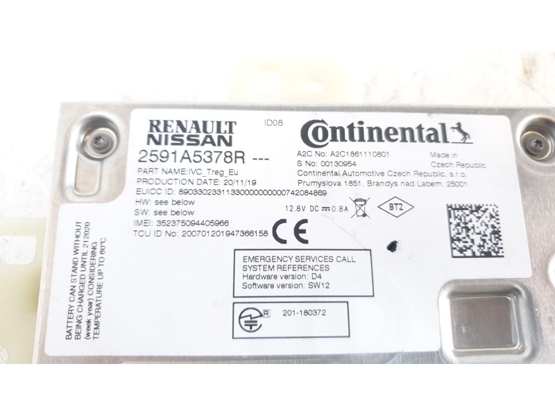 Recambio de modulo electronico para renault clio v business edition referencia OEM IAM 2591A5378R  