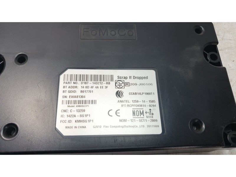 Recambio de modulo electronico para ford ka+ 1.2 ti-vct cat referencia OEM IAM D1BT14D212ED  