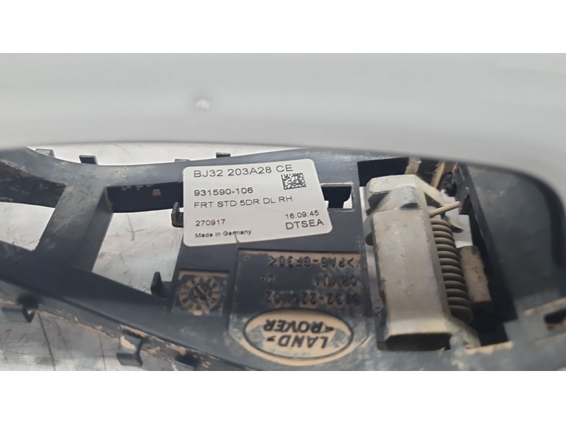 Recambio de maneta exterior delantera derecha para land rover evoque pure referencia OEM IAM BJ32203A28CE  