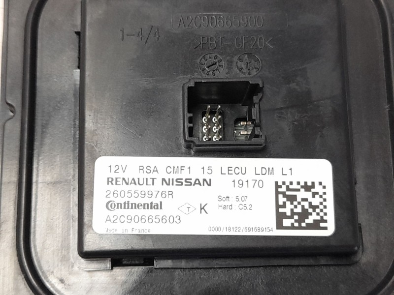 Recambio de centralita luces para renault megane iv hatchback (b9a/m/n_) 1.3 tce 140 (b9nb) referencia OEM IAM 260559976R A2C906