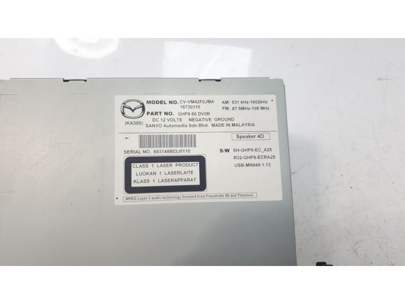 Recambio de sistema navegacion gps para mazda 6 lim. (gh)(.2012) style referencia OEM IAM GHP966DV0B  