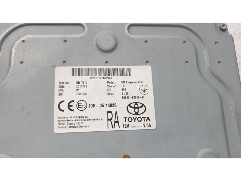 Recambio de modulo electronico para toyota corolla station wagon (_e21_) 2.0 hybrid (mzeh12) referencia OEM IAM 86840K0010B T311
