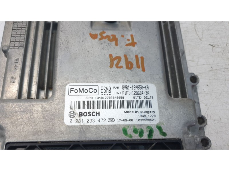 Recambio de centralita motor uce para ford kuga st-line referencia OEM IAM GV6112A650 0281033472 
