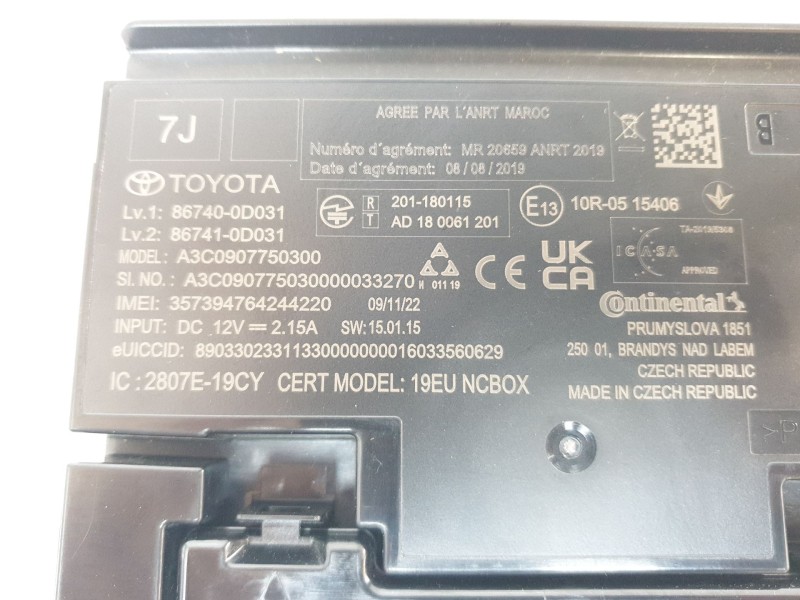 Recambio de modulo electronico para toyota yaris cross hybrid fwd style referencia OEM IAM 867400D031  
